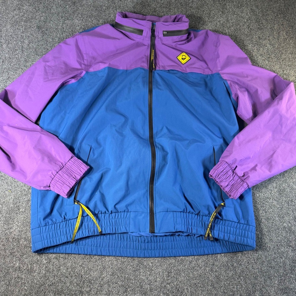 Outdoor Afro x REI Co-op Colorblock Shell Jacket Purple Blue XLarge Tall 209645